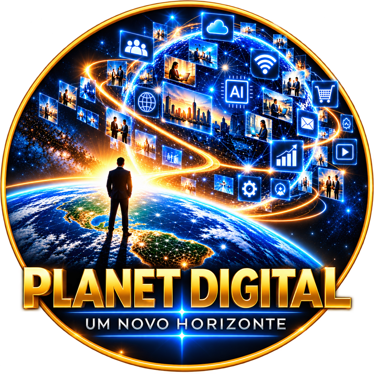 Planet Digital — Um Novo Horizonte — Logo Oficial
